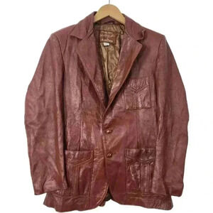 Vintage Grais Angel skin cabretta leather Brown leather jacket women's 40/ L